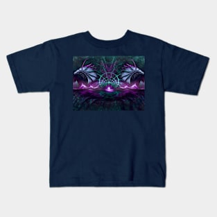 Luna Gather - Visionary Art - Fractal manipulation - Digital Painting - Manafold Art Kids T-Shirt